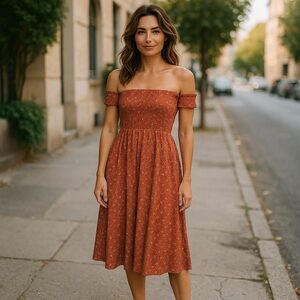 Blushing heart Red Floral Dress
New